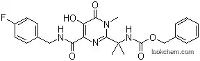 Molecular Structure of 518048-02-7 (BENZYL [1-[4-[[(4-FLUOROBENZYL)AMINO]CARBONYL]-5-HYDROXY-1-METHYL-6-OXO-1,6-DIHYDROPYRIMIDIN-2-YL]-1-METHYLETHYL]CARBAMATE)
